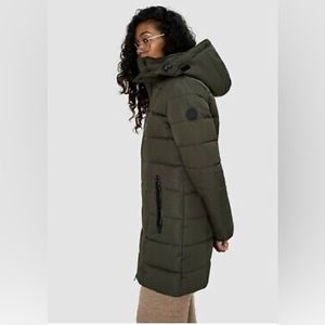 Like-new NOIZE Vegan Mid-Length Heavyweight Womens Winter Coat Sz M Forest Green